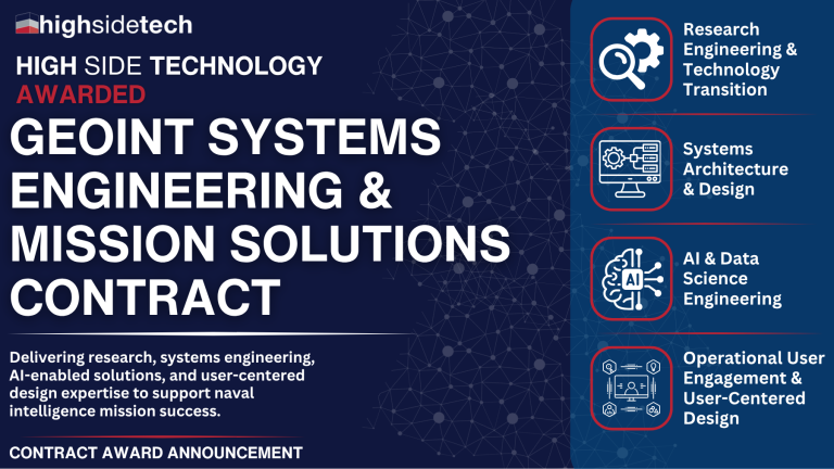 High Side Technology awarded GEOINT systems engineering and mission solutions contract